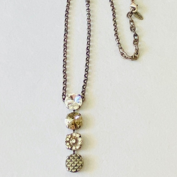 RMD Silvertone Crystal Rhinestone Necklace - Picture 1 of 11